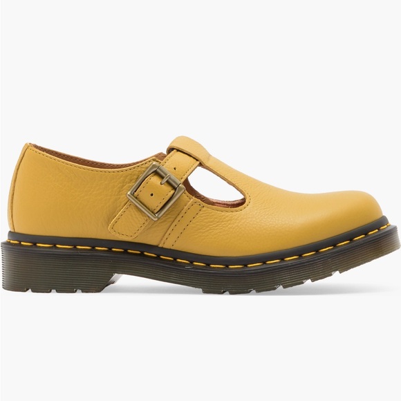 Dr. Martens Yellow Mary Jane Shoes Polley T-bar - Picture 7 of 8